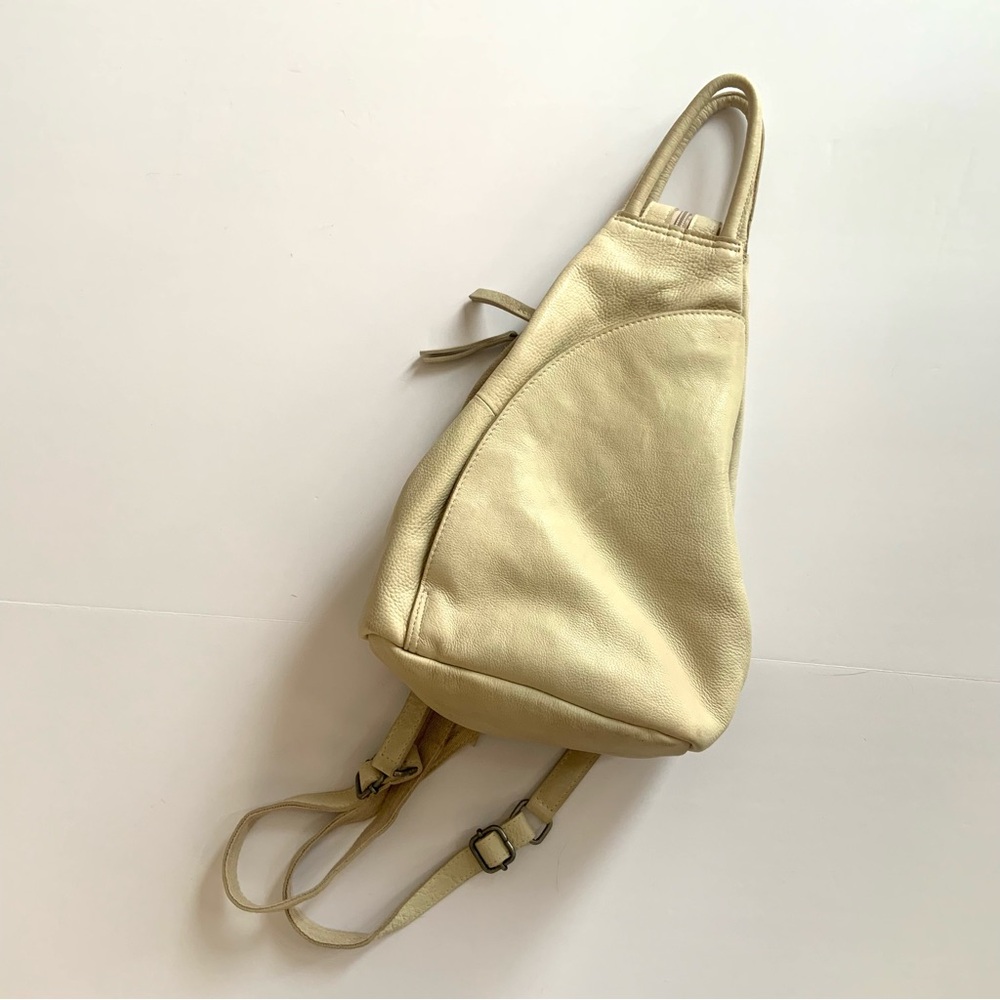 Free People We The Free Soho Convertible Sling Bag Leather Backpack White Gray